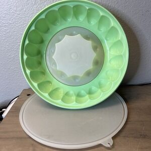 Vintage Tupperware Jello Mold (3 Piece)‎ Ice Ring Mint Green 1201 1202 1203